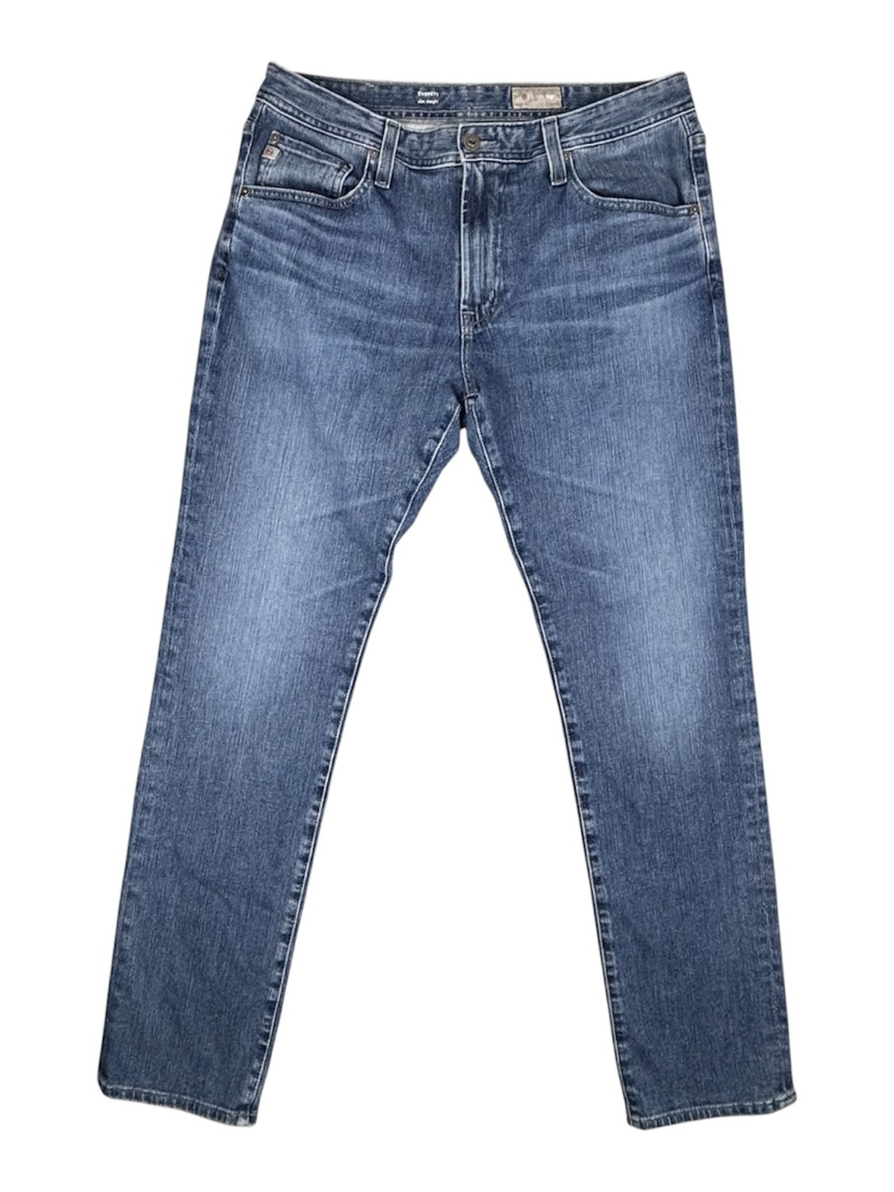 AG Adriano Goldschmied Everett Slim Straight Jeans Mens 34X34 Blue Denim